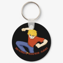 Manga Kicks Ass Keychain Fob