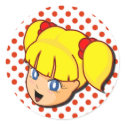 Manga Yellow Girl stickers by postcardsfromtheedge Manga Yellow Girl stickers
