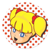 Manga Yellow Girl stickers by postcardsfromtheedge Manga Yellow Girl stickers