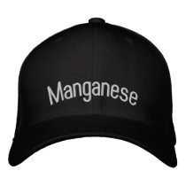 Manganese embroidered hats by ScienceHats Manganese embroidered hats
