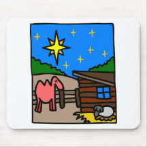 Manger Christian artwork_4 Mousepad
