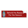Manger Holly Baby Jesus Christmas Design Bumper Sticker