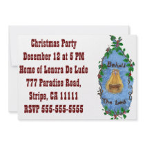 Manger Holly Baby Jesus Christmas Design Announcement