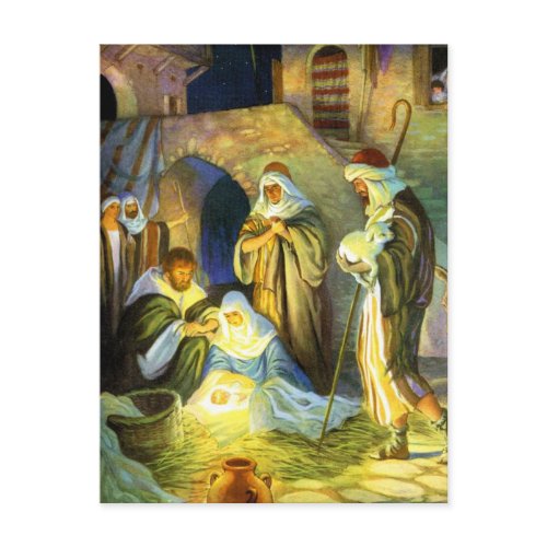 Manger Jesus Postcard Christmas postcard