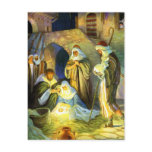 Manger Jesus Postcard Christmas