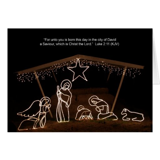Manger Scene Religious Christian Christmas Card | Zazzle