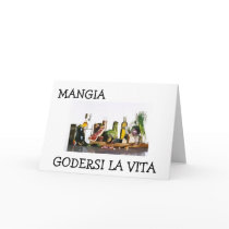"MANGIA - EAT AND ENJOY LIFE" BIRTHDAY CARD