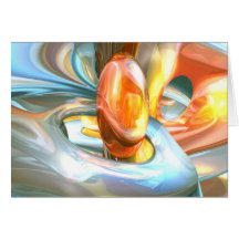 Mango and Cream Abstract Card