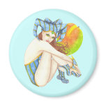 Mango Jester Pin Up Fantasy Art Magnet