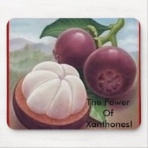 Mangosteen fruit, The Power Of Xanthones! mousepads by xangolady Mangosteen fruit, The Power Of Xanthones! mousepads