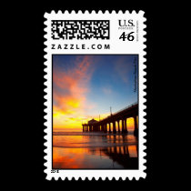 Manhattan Beach Pier stamps