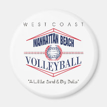 Manhattan Beach Volleyball Gift Refrigerator Magnet