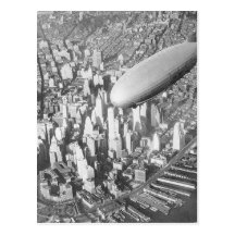 Manhattan Blimp Post Card