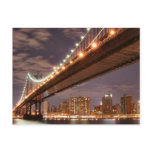 Manhattan Bridge and Skyline, New York City Post Cards