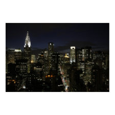 Manhattan night panorama print