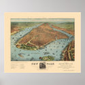 Manhattan, NY Panoramic Map - 1879 posters