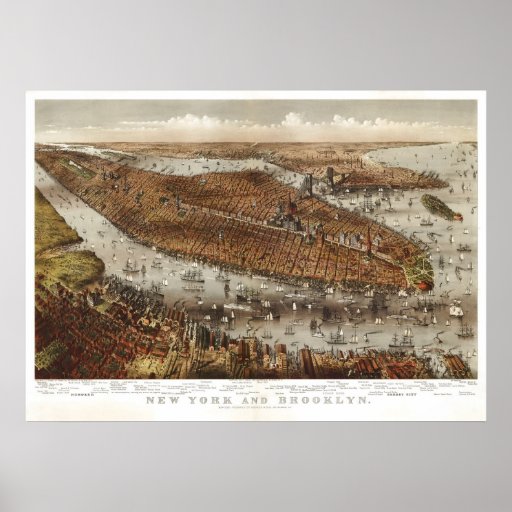 Manhattan (Parsons & Atwater) 1875, BigMapBlog.com Posters