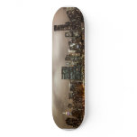 Manhattan Skyline and At Night Skate Boards