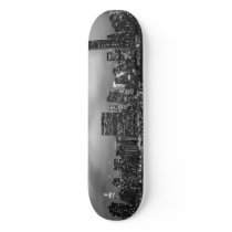Manhattan Skyline at Night Skate Board Decks