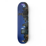 Manhattan Skyline at Night Skate Board Deck