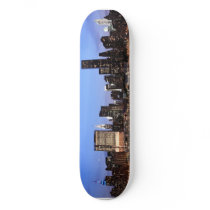 Manhattan Skyline at Night Skate Deck
