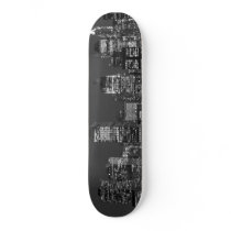Manhattan Skyline at Night Skate Decks
