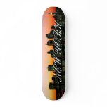 Manhattan Skyline at Twilight, New York picture... Skateboards