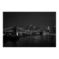 Manhattan Skyline II B&W posters