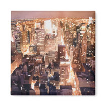 "Manhattan Tapestry" New York Art Refrigerator Magnet