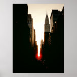 Manhattanhenge and Chrysler Building, Medium posters