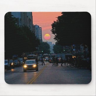 Manhattanhenge in the distance - 5/31/11 mouse pad