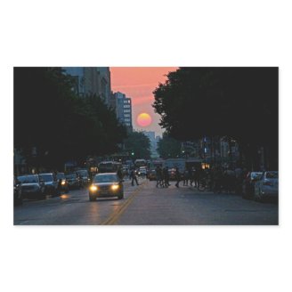 Manhattanhenge in the distance - 5/31/11 stickers