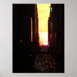 Manhattanhenge Sunset New York City, Medium posters