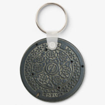 Manhole Cover 2 keychains by pixelholic Manhole Cover 2 keychains