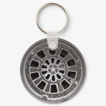 Manhole Cover keychains by pixelholic Manhole Cover keychains