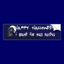 Manic Raven with Moon  Sticker bumper stickers