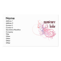 Manicure Babe Business Card Templates
