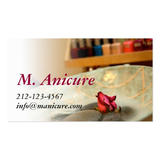 manicure business card template