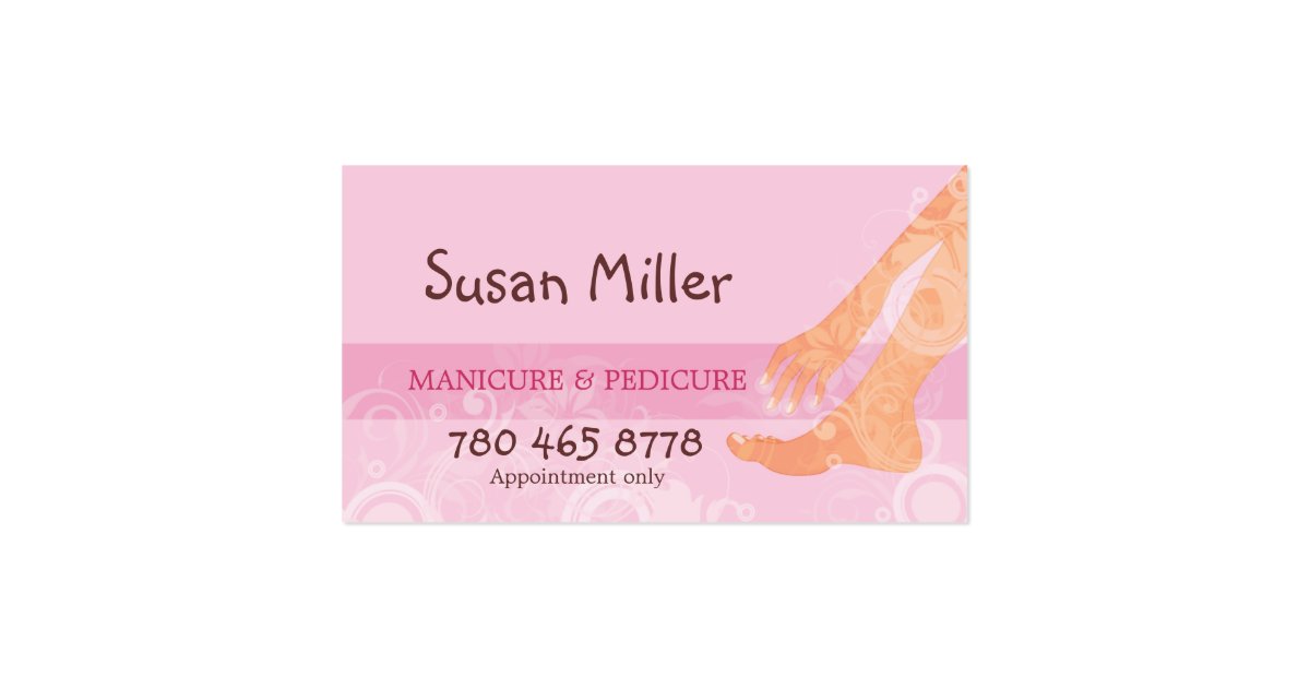 Manicure & Pedicure Business Card Zazzle