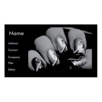 Manicurist Nails In Black & White Business Card