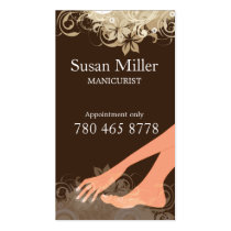 MANICURIST Vertical Business Card business cards