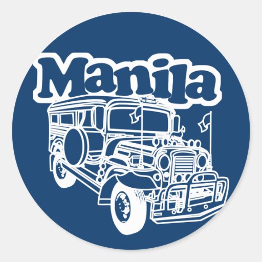 Manila Jeepney Classic Round Sticker Zazzle