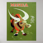 Manila philipines vintage poster