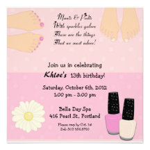 Manis & Pedis Custom Invitations