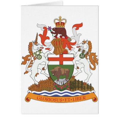 Manitoba Coat Of Arms Card by teyes143