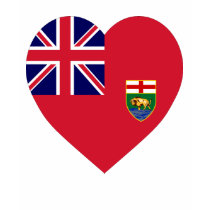 Manitoba Flag Heart t-shirts