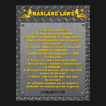 MANLAND LAWS Framed Print posters