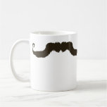 Manly curled mustache mug