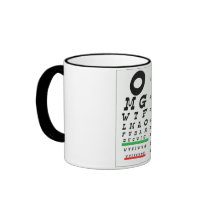 MANLY EYE CHART - FUNNY - UNIQUE ACRONYMS COFFEE MUGS