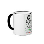 MANLY EYE CHART - FUNNY - UNIQUE ACRONYMS mugs